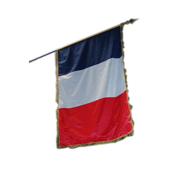 Drapeau de façade français 80x120 cm avec franges
