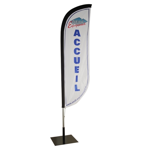 Voile publicitaire plume 300x65 cm