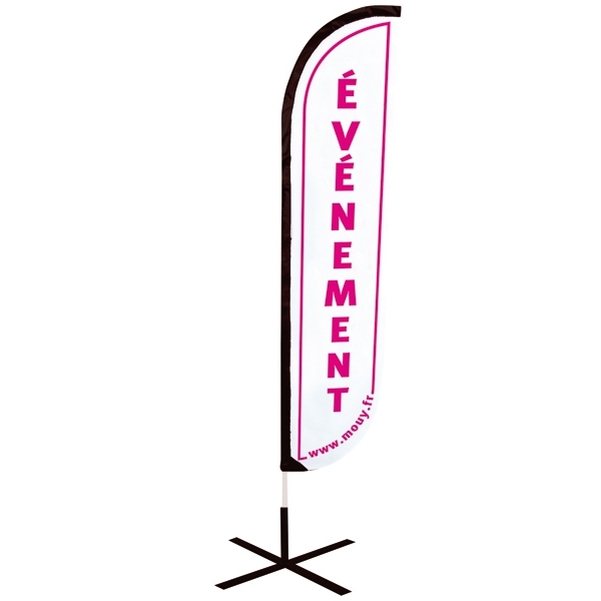 Voile publicitaire plume 300x65 cm - Vignette 2