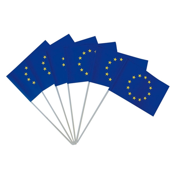 Lot de 10 drapeaux à main européen