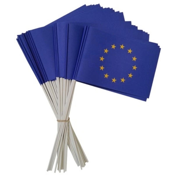 Lot de 100 drapeaux à main européen