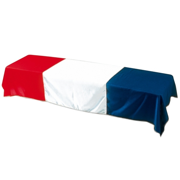 Drap funéraire tricolore 140x250 cm