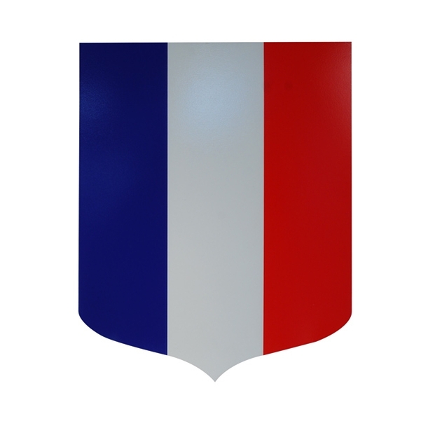 Ecusson porte-drapeaux tricolore