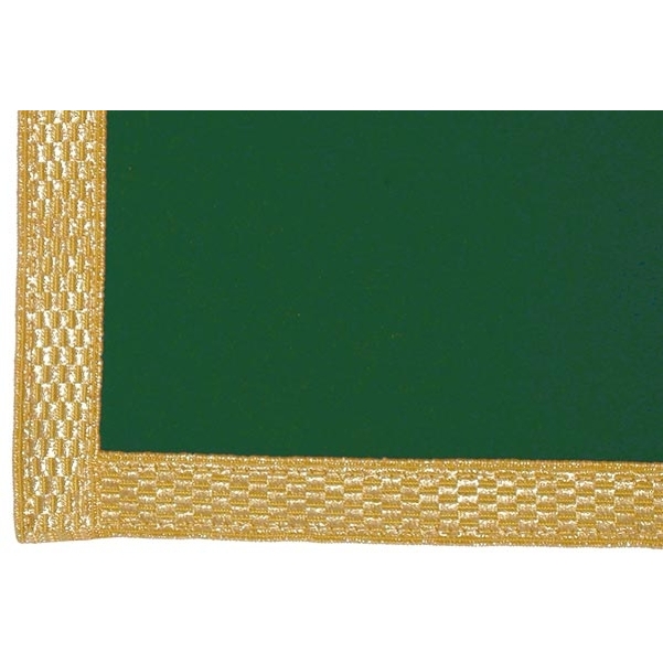 Tapis de table vert avec galon doré