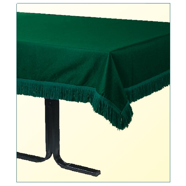 Tapis de table vert avec franges assorties
