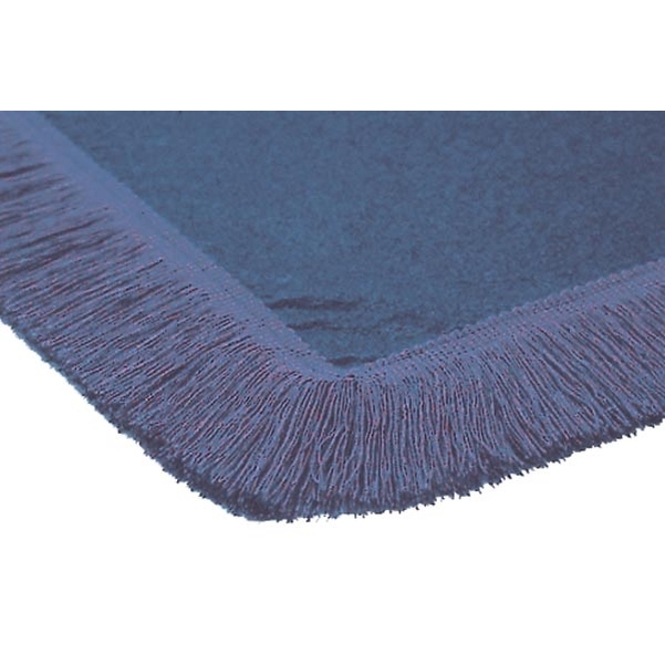 Tapis de table bleu avec franges assorties