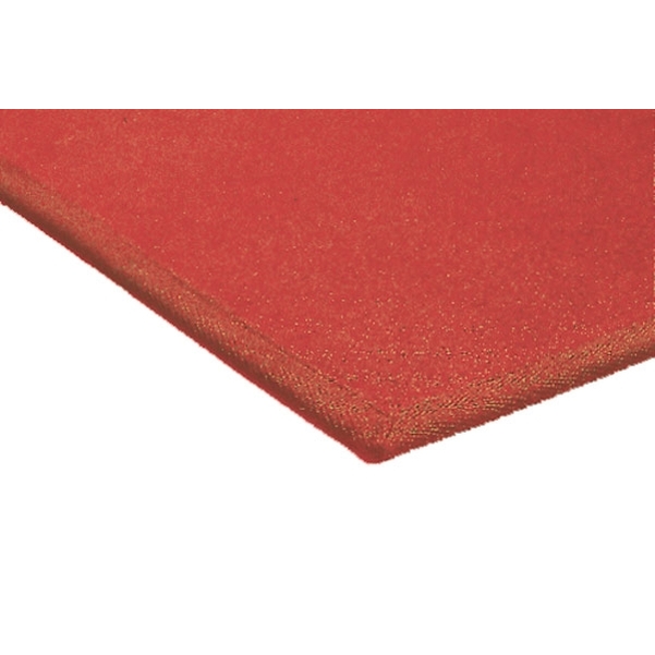 Tapis de table grenat avec galon assorti