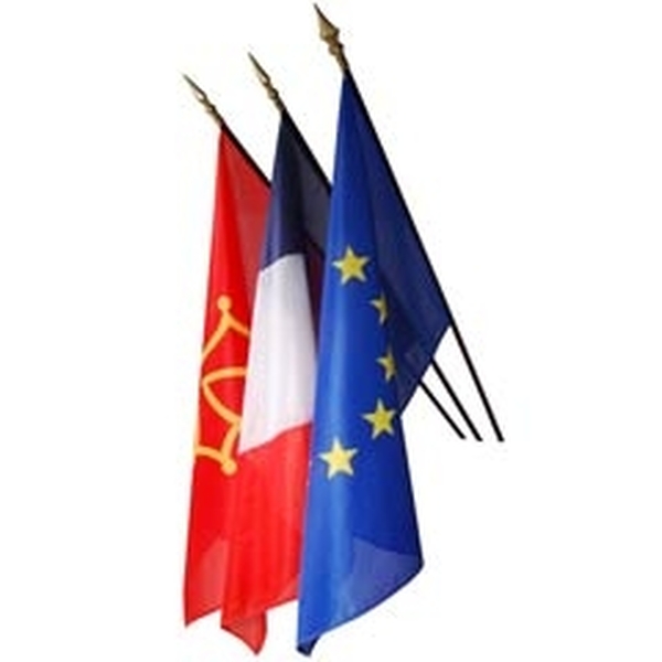 Lot de 3 drapeaux panachés province ou région 100x150 cm