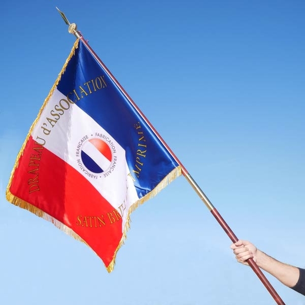 Drapeau de cérémonie imprimé 90x90 cm - Vignette 3