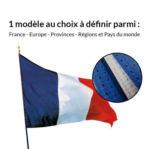 Drapeau en maille ajourée 80x120 cm de haute résistance