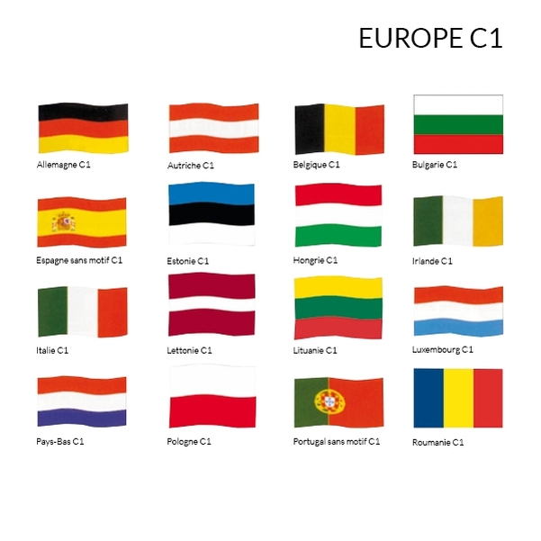 Drapeau de l'UE et du Monde 50x75 cm - Recyclé