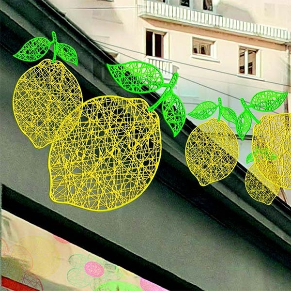 Décor CITRON 2D 100 CM FIBRE DE VERRE Colorisée - Vignette 2