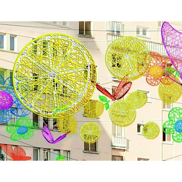 Décor CITRON TRANCHE 2D 120 CM FIBRE DE VERRE Colorisée - Vignette 2