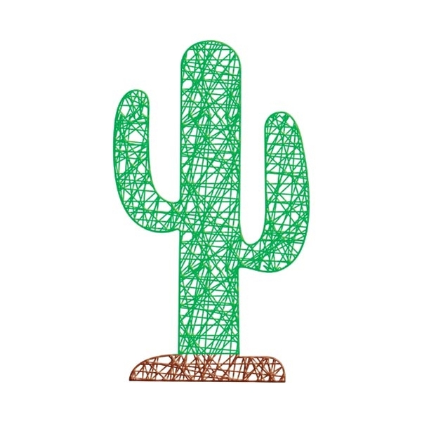 Décor CACTUS 2D 120 CM FIBRE DE VERRE Colorisée