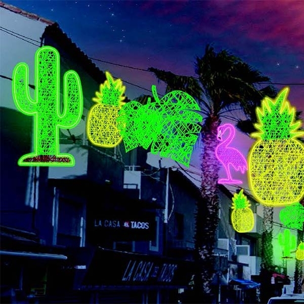 Décor CACTUS 2D 120 CM FIBRE DE VERRE Colorisée - Vignette 2