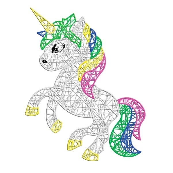 Décor LICORNE 2D 150 CM FIBRE DE VERRE Colorisée