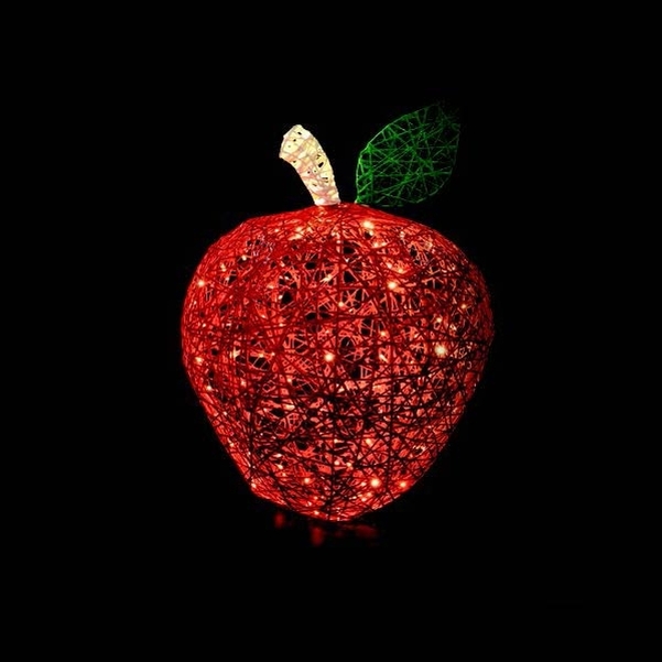 Décor POMME 3D 135 CM FIBRE DE VERRE Colorisée - Vignette 2