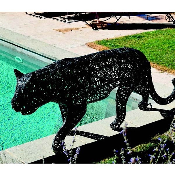 Décor PANTHERE NOIRE 3D 90 CM FIBRE DE VERRE Colorisée - Vignette 2