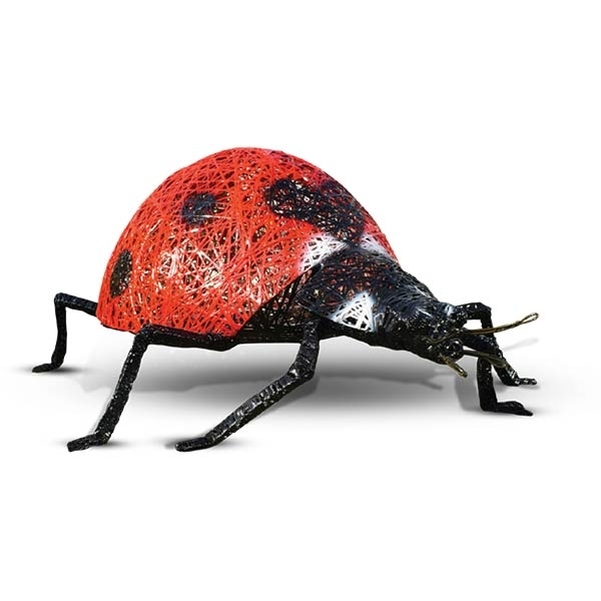 Décor COCCINELLE GEANTE 3D 100 CM FIBRE DE VERRE Colorisée