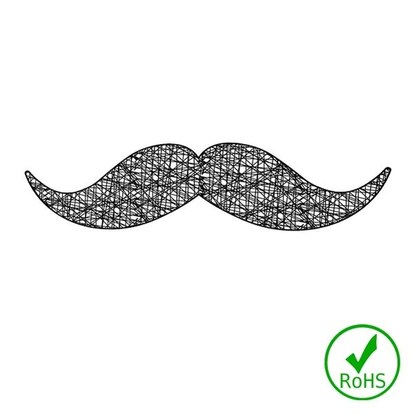Décor MOUSTACHE MOVEMBER NOIRE 2D H 0,40M L 1.50M