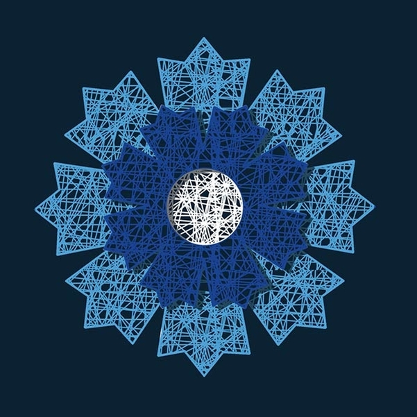 Décor BLEUET DE FRANCE 2D Diam.70 cm en fibre de verre