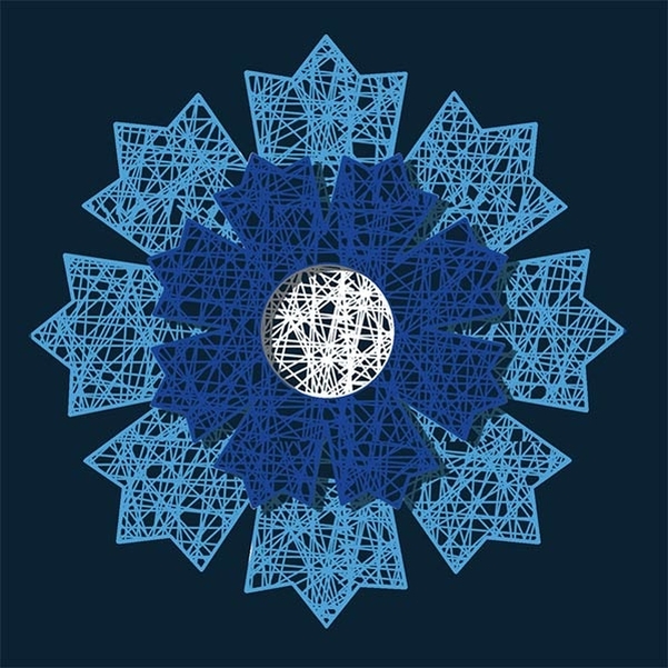 Décor BLEUET DE FRANCE 2D Diam.1 M en fibre de verre