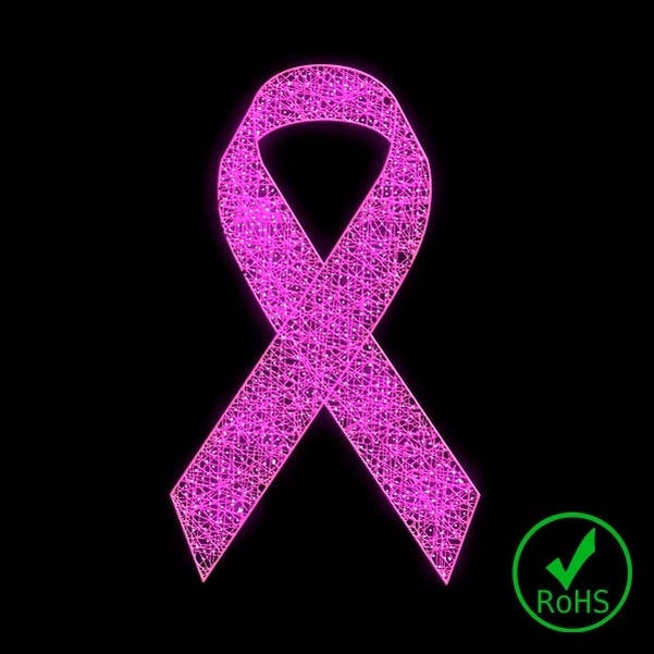 Décor RUBAN ROSE 2D H 2.50M L 1.20M Led FIXE Rose