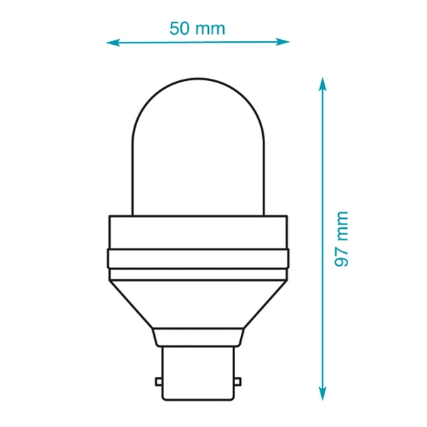 Ampoule LED SMD Flash B22 blanche - Vignette 2