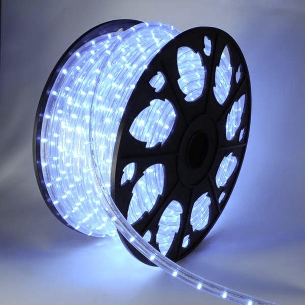 Cordon lumineux 36 Leds Blanc Métal - Rouleau de 45 m