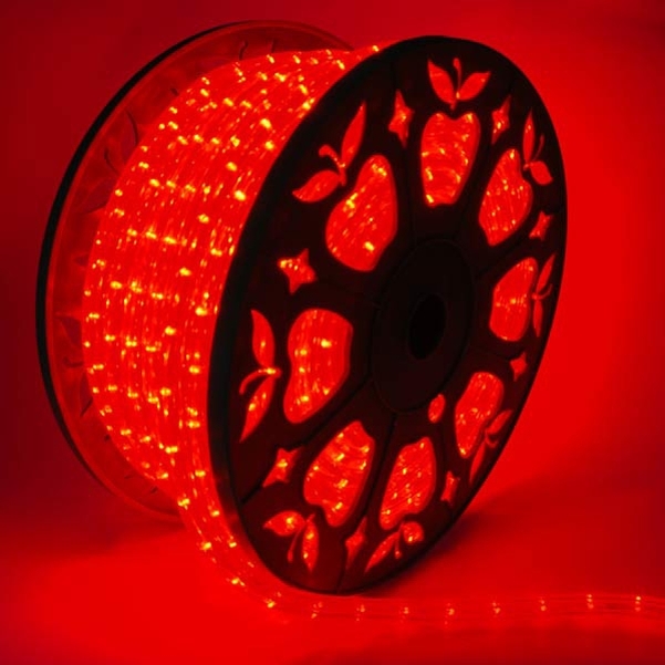 Cordon lumineux 36 Leds Rouge - Rouleau de 45 m