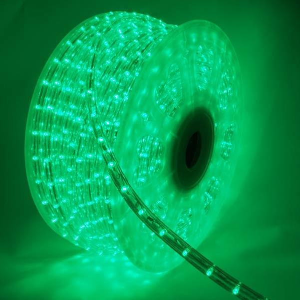 Cordon lumineux 36 Leds Vert - Rouleau de 45 m