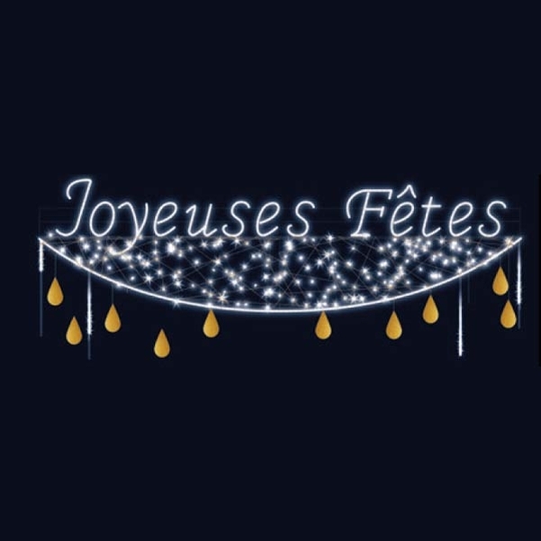 Voûte Joyeuses Fêtes Songe pour traversée de rue L.3m