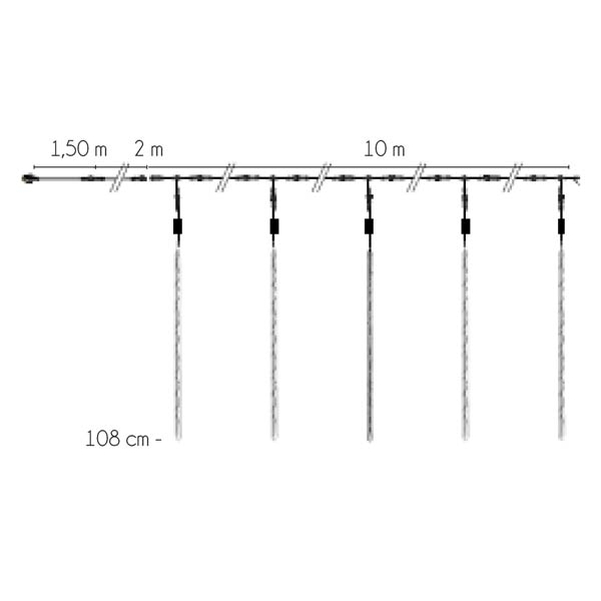 Kit rideau de 5 avalanches LED - H.108 cm - Vignette 3