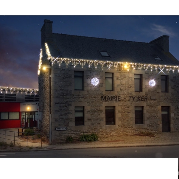 Frise stalactites L.4m - 200 LED fixes - 230V - Blanc chaud - Vignette 2