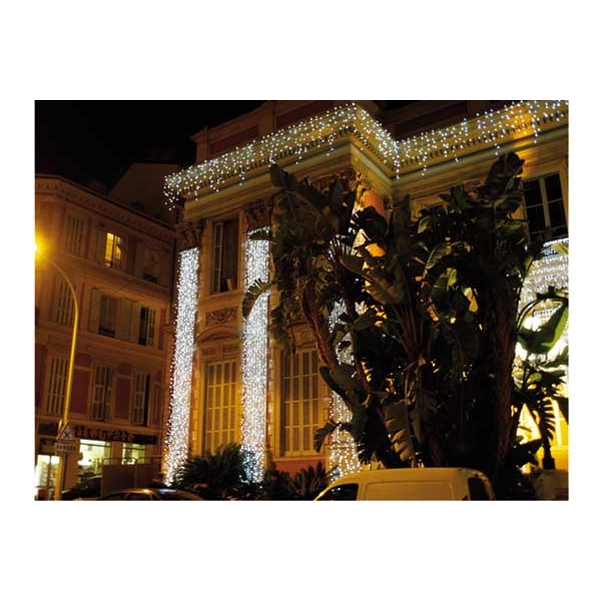 Frise stalactites L.4m 200 LED rouges-blanches 230V - Gamme pétillante - Vignette 4