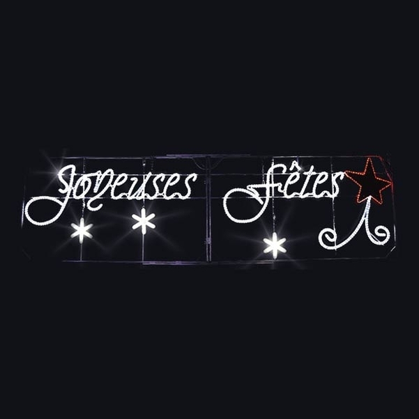 Voûte Joyeuses Fêtes LED animé L.4,40 m