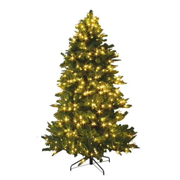 Demi sapin artificiel vert effet naturel avec LED H.1,80m