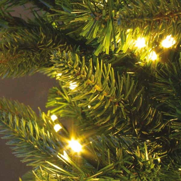 Demi sapin artificiel vert effet naturel avec LED H.1,80m - Vignette 2