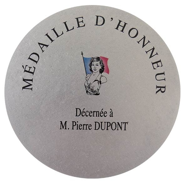 Médaille d'honneur Marianne finition bronze argenté - Vignette 4
