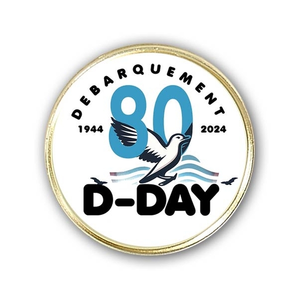 Pin's D-DAY 80ème anniversaire débarquement Diam.29mm
