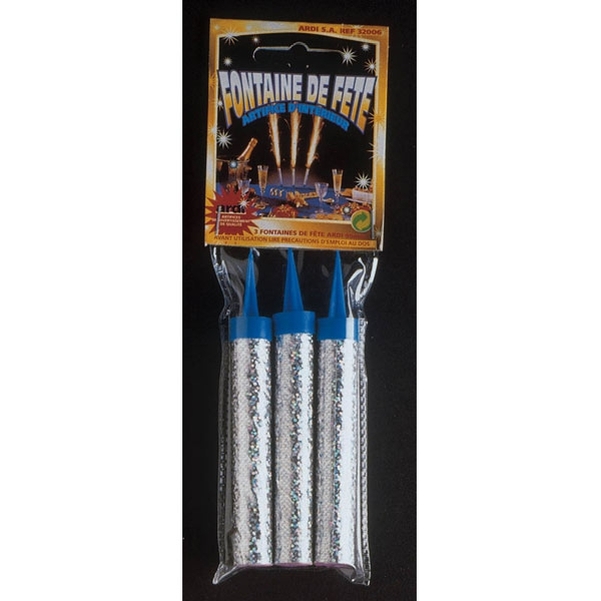 Sachet de 3 fontaines de fête H.95mm