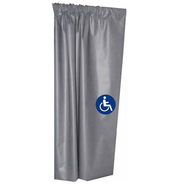 Rideau pour isoloir H.150xL.110 cm avec logo PMR