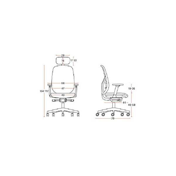 Fauteuil Soren synchrone + dossier résille avec accoudoirs 3D - Vignette 2
