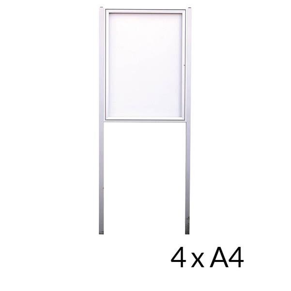 Vitrine d'affichage extérieur sur pied SANTANA 45 pour 4 A4 - 1 porte