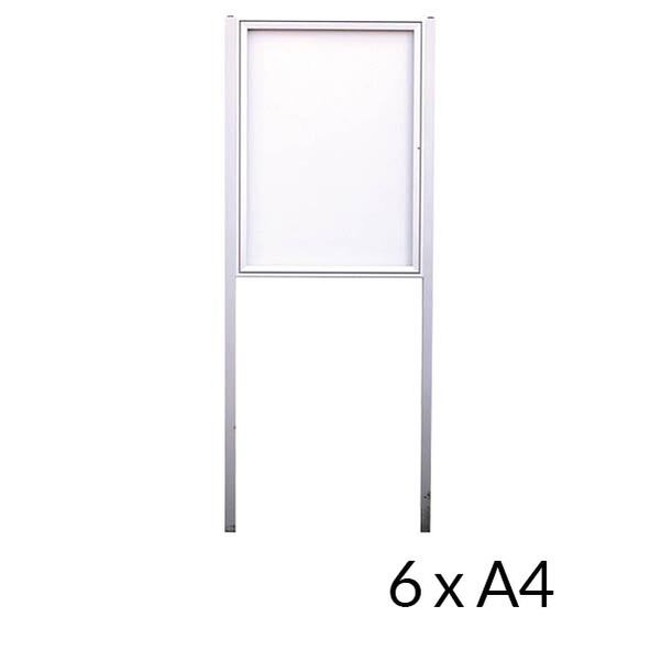 Vitrine d'affichage extérieur sur pied SANTANA 45 pour 6 A4 - 1 porte