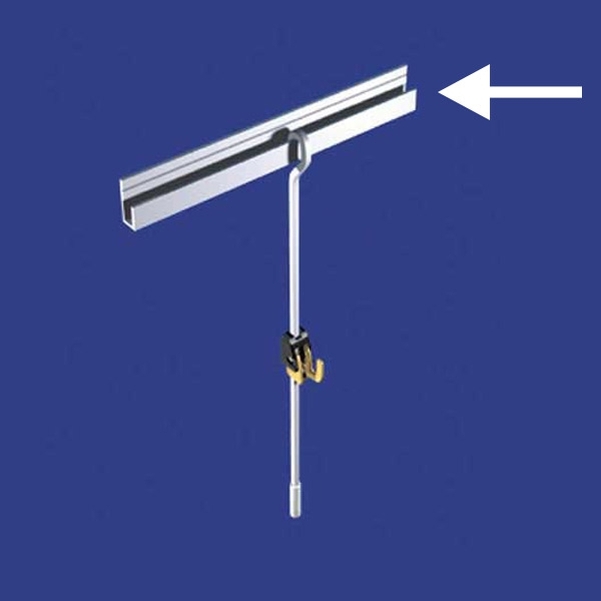 Cimaise en aluminium pour tableaux - L.2m