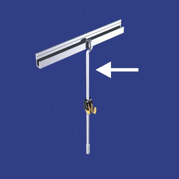 Tige en aluminium pour cimaise - L.1.5m