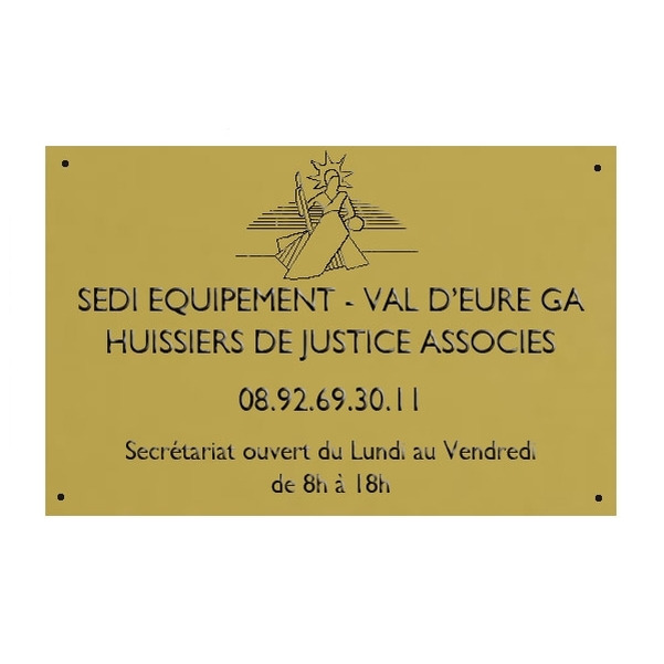 Plaque professionnelle en laiton