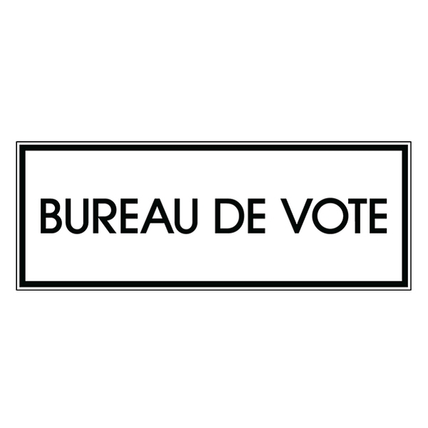 Plaque pour bureau de vote en PVC