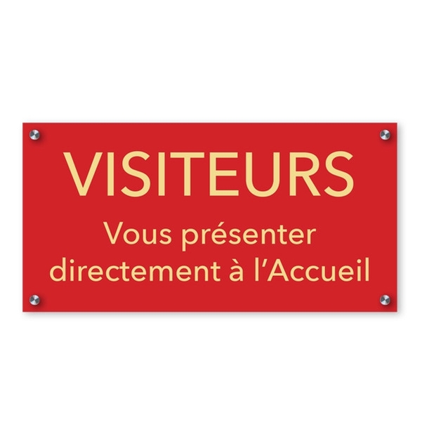 Plaque gravée en plexiglas 60x30cm